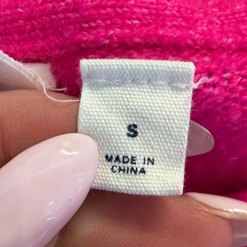 GAP Kids Vibrant Pink Knit Sweater Size Small